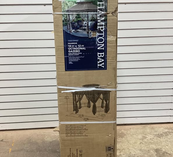 Hampton Bay Seagrove 12 ft. x 10 ft. Octagonal Steel Frame Gazebo