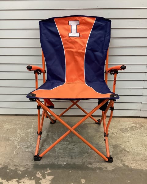 Logo Brands Illinois Fighting Illini Hard Arm Chair