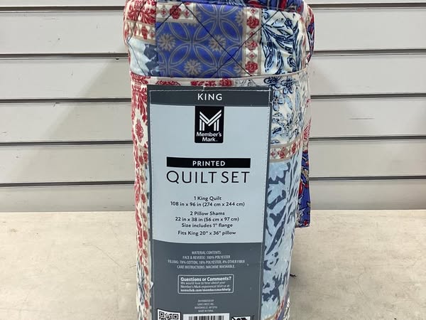 Member’s Mark 3-Piece Printed Quilt Sets, Size King, Color Patchwork
