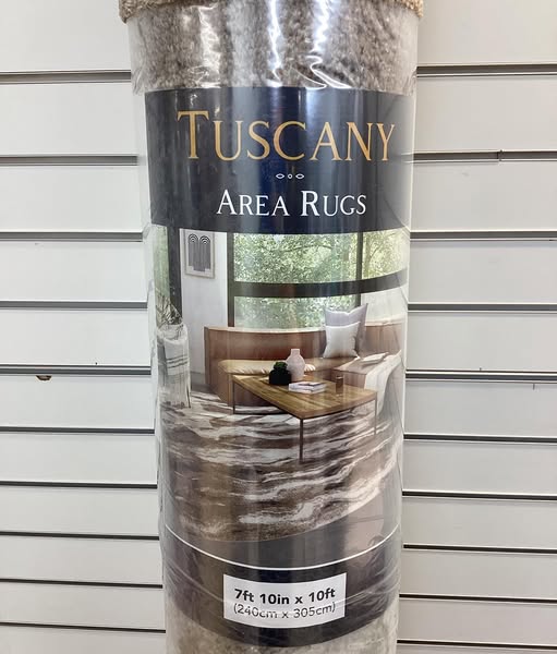 Tuscany Patterned Area Rug, 7’10” x 10’, Color Rodos Beige