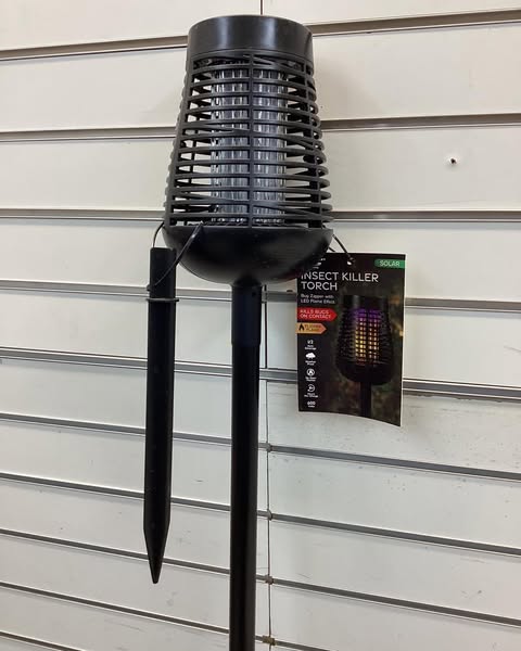 PIC 69 in. Outdoor Solar Powered Insect Killer Torch with LED Flame Effect