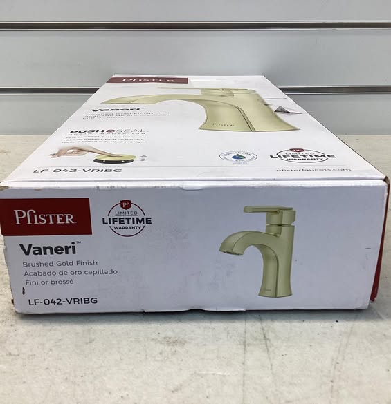 Pfister Vaneri Single Handle Single Hole Bathroom Faucet in Brushed Gold
