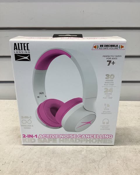 Altec Lansing 2-In-1 Active Noise Canceling Kid Safe Headphones