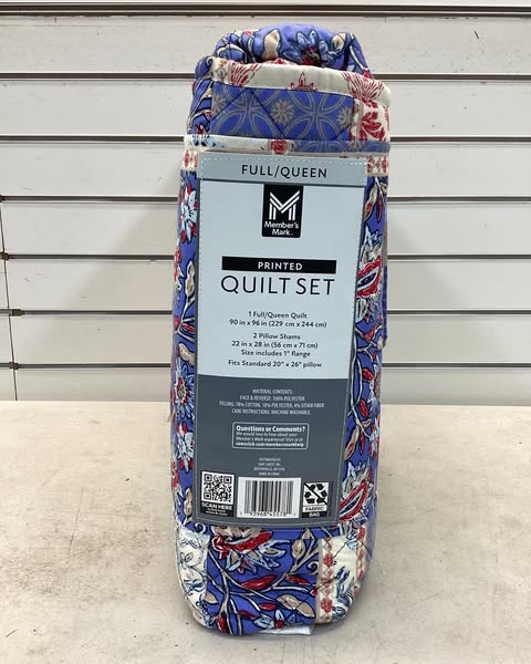 Member’s Mark 3-Piece Printed Quilt Sets, Size Full/Queen, Color Patchwork