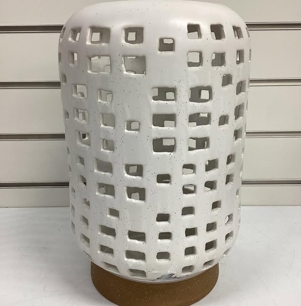 Threshold Pillar Ceramic Lantern Candle Holder White