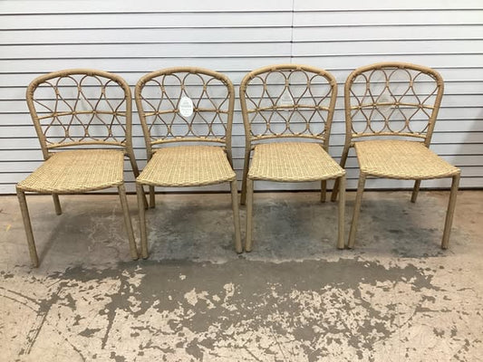 Set of 4 Threshold Britanna Stackable Patio Chairs Beige