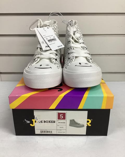 Joe Boxer Kids' Sneakers, Size 5, Color White