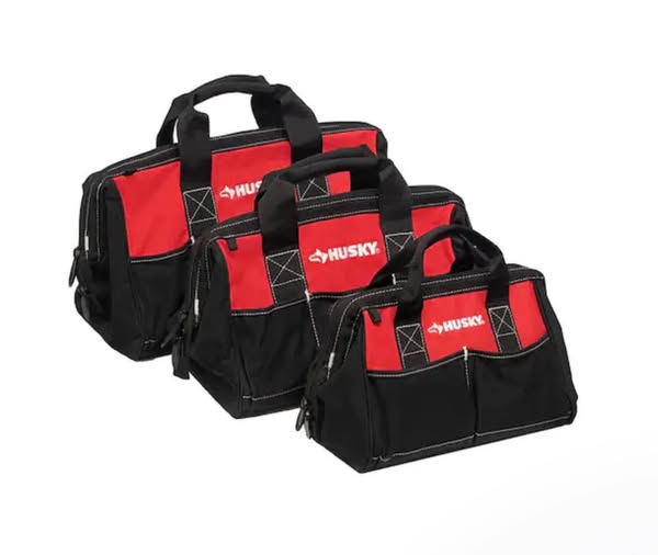 Husky 18 in., 15 in. and 12 in. Tool Bag Combo