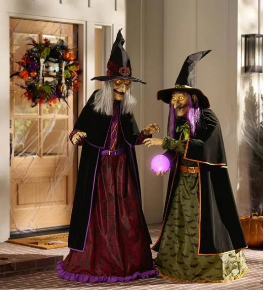 Member's Mark Pre-Lit Animated Crystal Ball Witches