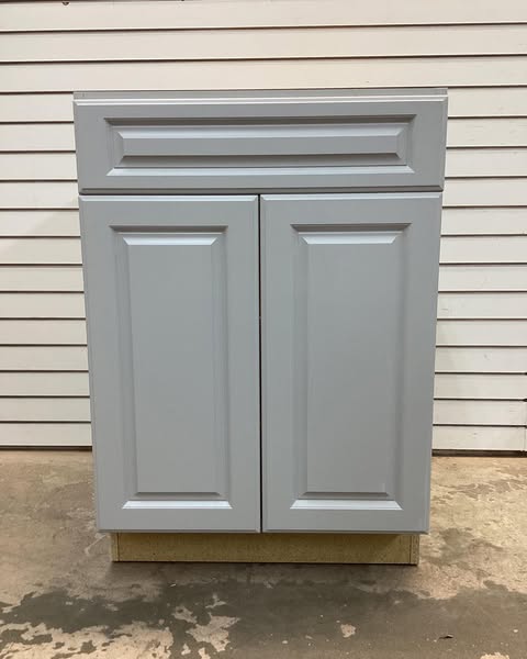 Hampton Bay Avondale 24 in. W x 24 in. D x 34.5 in. H Plywood Shaker Base Kitchen Cabinet in Dove Grey