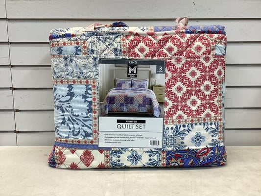 Member’s Mark 3-Piece Printed Quilt Sets, Size King, Color Patchwork