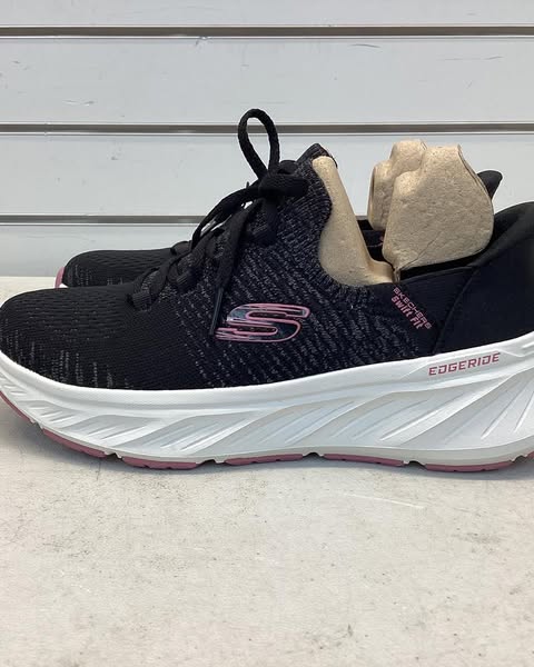 Skechers Women's Hands Free Swift Fit Stretch Knit Sneaker, Size 7.5, Color Black