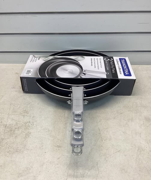 Tramontina 3-Pack Fry Pans with Nonstick Interior, Color Charcoal