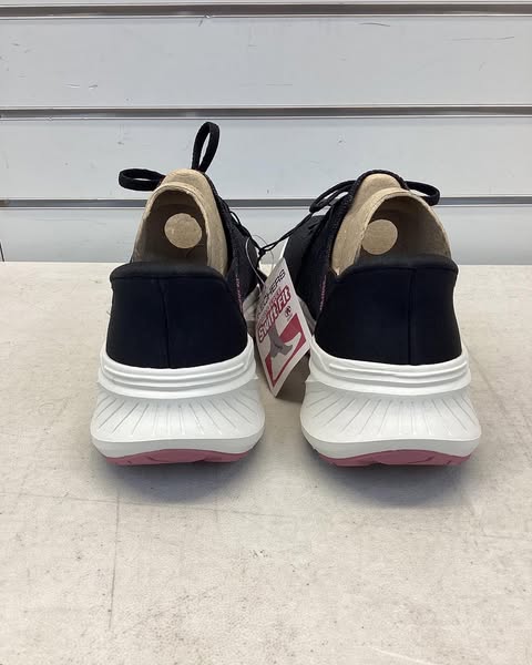 Skechers Women's Hands Free Swift Fit Stretch Knit Sneaker, Size 7.5, Color Black