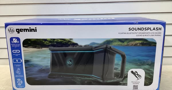 Floating Pool Party Bluetooth Speaker by Gemini – Premium 300W Waterproof, 270° Surround Sound, 24Hr Battery, Links 50+ Speakers, Party Lights, Mic/Guitar, Cup Holders