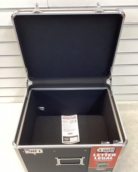 Vaultz Locking Chest, Letter/Legal Size, Black