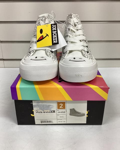 Joe Boxer Kids' Sneakers, Size 2, Color White