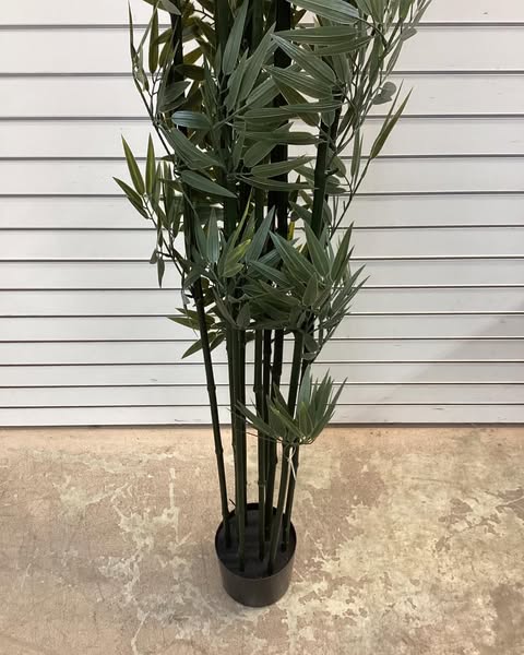 Nearly Natural Indoor and Outdoor 6 ft. Artificial Black Bamboo Tree