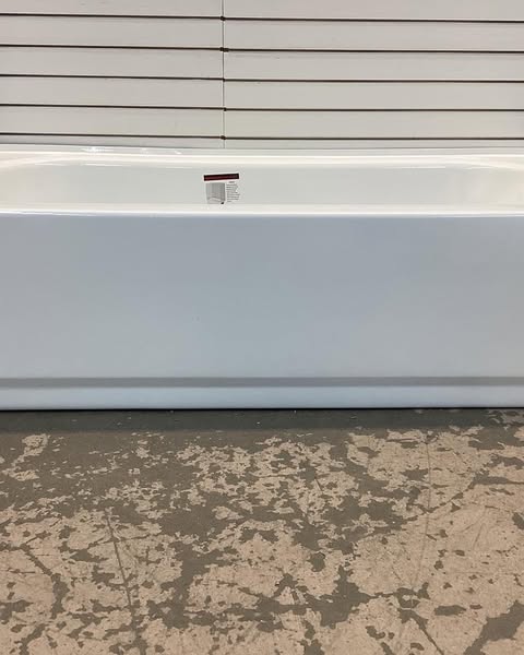 Bootz Industries Maui 60 in. x 30 in. Alcove Soaking Bathtub with Left Drain in White