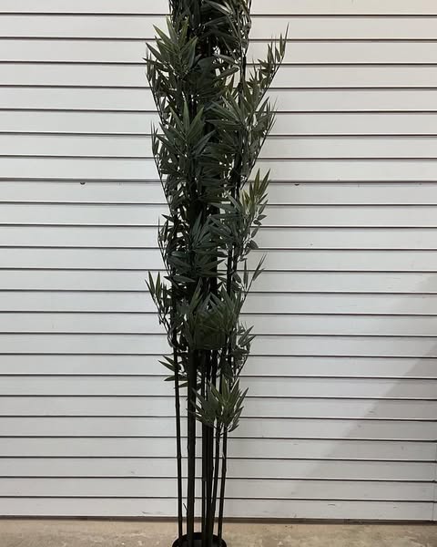 Nearly Natural Indoor and Outdoor 6 ft. Artificial Black Bamboo Tree