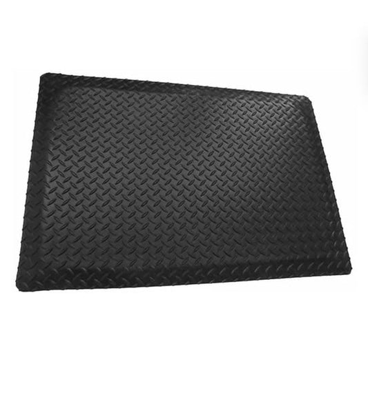 Rhino Anti-Fatigue Mats Black 2 ft. x 8 ft. x 9/16 in. Diamond Plate Anti-Fatigue Mat