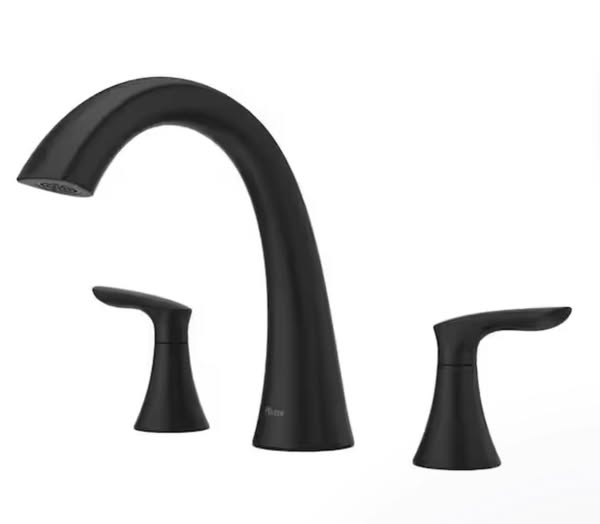 Pfister Weller 2-Handle Roman Tub Trim Matte Black