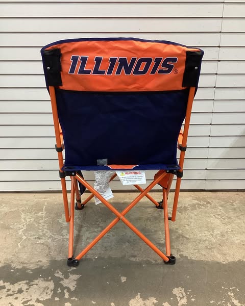 Logo Brands Illinois Fighting Illini Hard Arm Chair