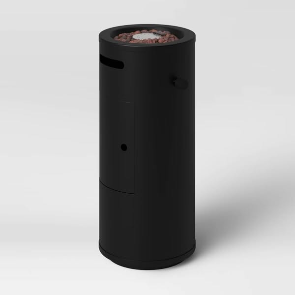 22" Round Metal Outdoor Column Fire Pit - Threshold