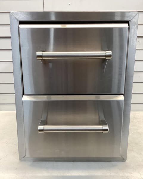 SPIRE Outdoor Kitchen 18 in. Built-In Grill Cabinet Double Drawer Access Drawer Unit