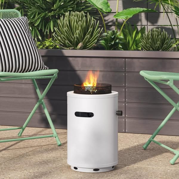 1lb Propane/Liquid Petroleum Gas Round Column Fire Pit - Room Essentials