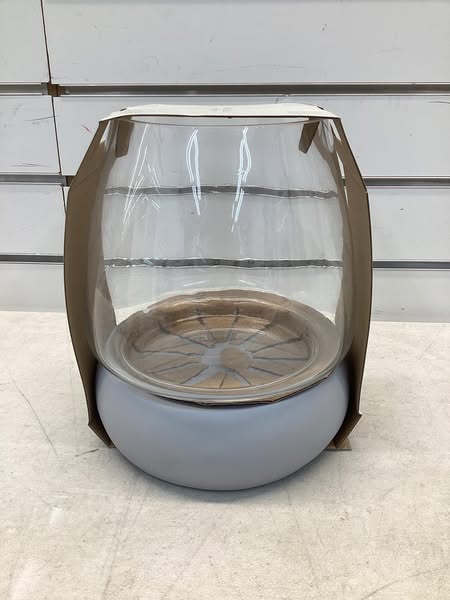 Terrarium-Round Glass with Cement Base Indoor Outdoor Terrarium - Threshold