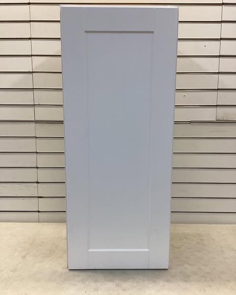 Hampton Bay Shaker 15 in. W x 12 in. D x 36 in. H Assembled Wall Cabinet in Satin White