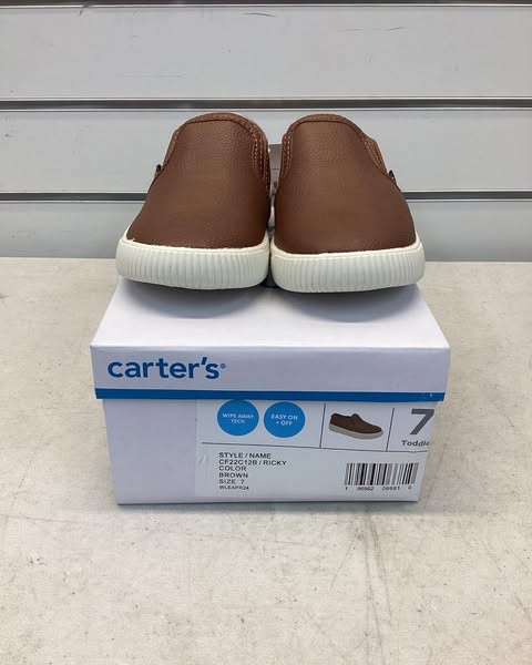Carter's Toddler Boys Slip-On Shoe, Size 7T, Color Brown