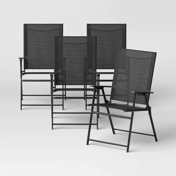 Sling Patio Dining Folding Chair 4 Pack - Room Essentials