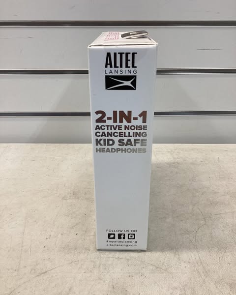 Altec Lansing 2-In-1 Active Noise Canceling Kid Safe Headphones