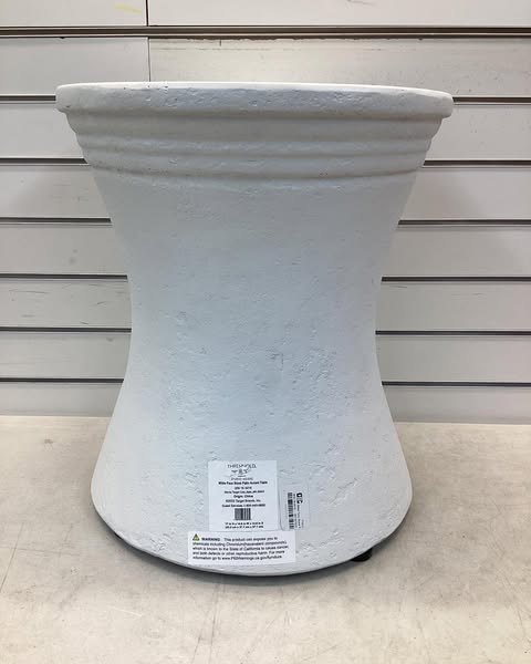 White Faux Stone Patio Accent Table - Threshold