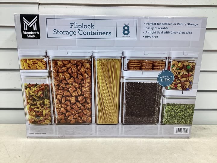 Member's Mark 8-Piece Fliplock Pantry Storage