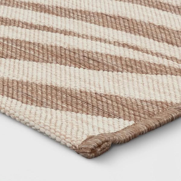 Wavy Lines Outdoor Area Rug Beige/Natural Brown - Threshold