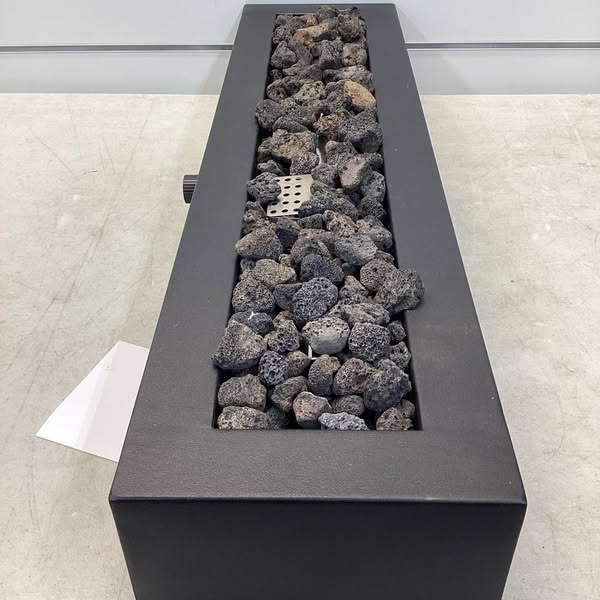 28" Outdoor Tabletop Fireplace Black - Threshold