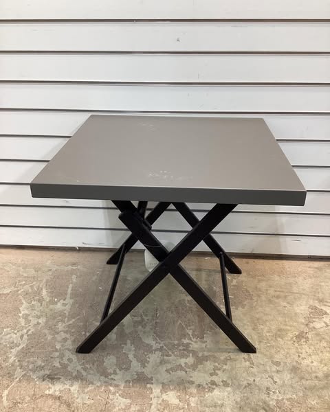 Henning Folding Patio Accent Table Brown - Threshold