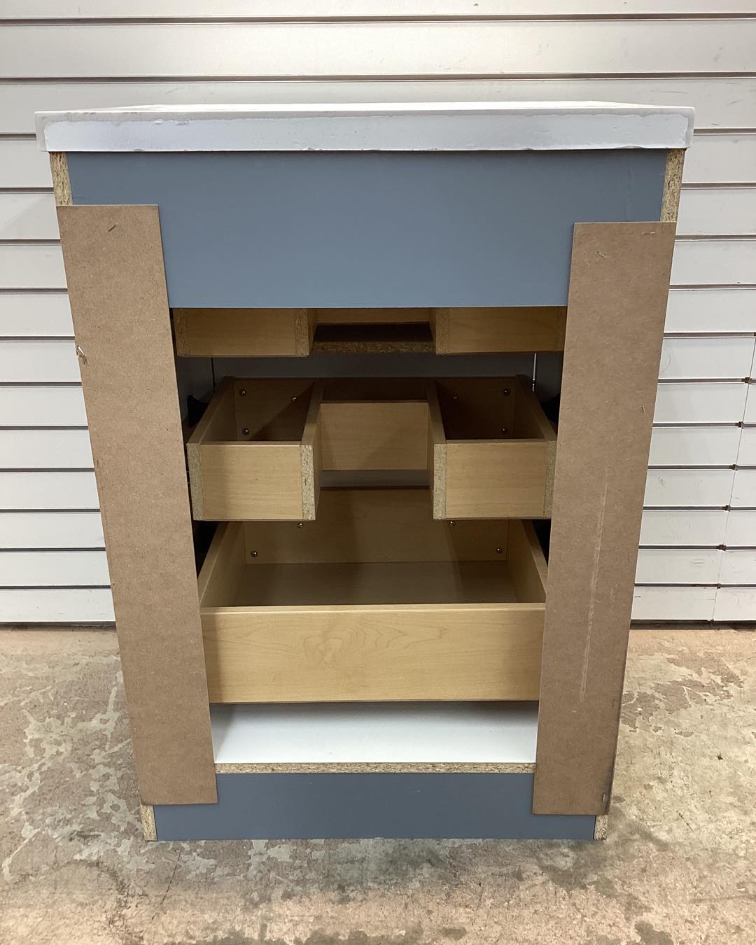 Hailey 25 in. Single Sink Laguna Blue Bath Vanity with White Cultured Marble Top