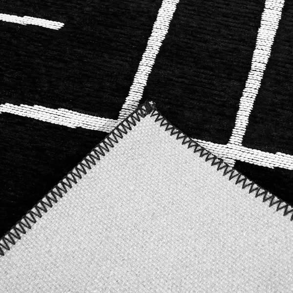 Abstract Lines Outdoor Area Rug Black - Threshold