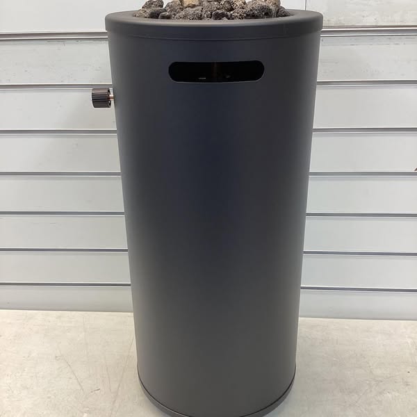 22" Round Metal Outdoor Column Fire Pit - Threshold