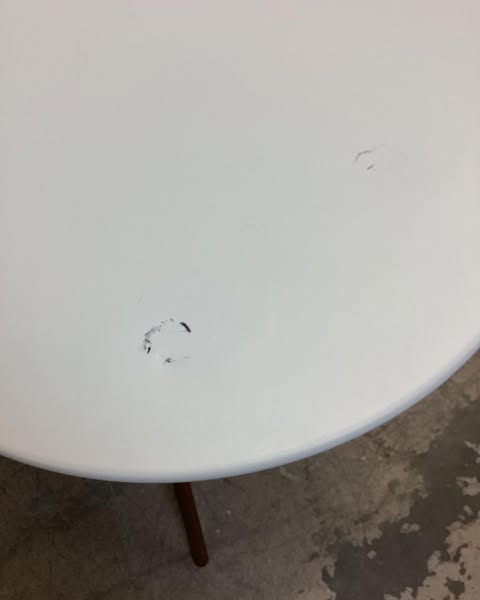 French Cafe Folding Round Patio Bistro Table White - Threshold