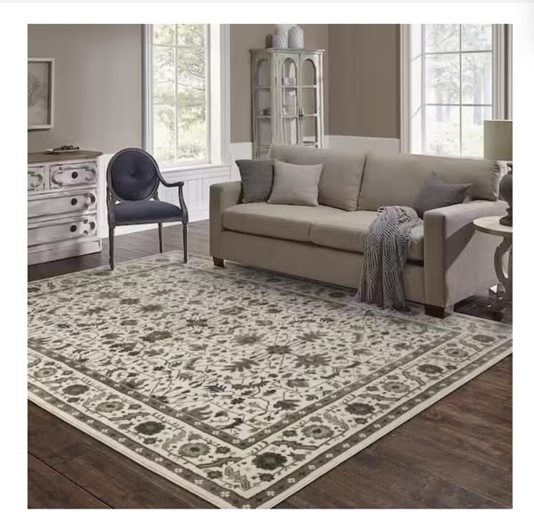 Home Decorators Collection Richland Light Beige 8 ft. 10 in. x 12 ft. 10 in. Polypropylene Indoor Area Rug