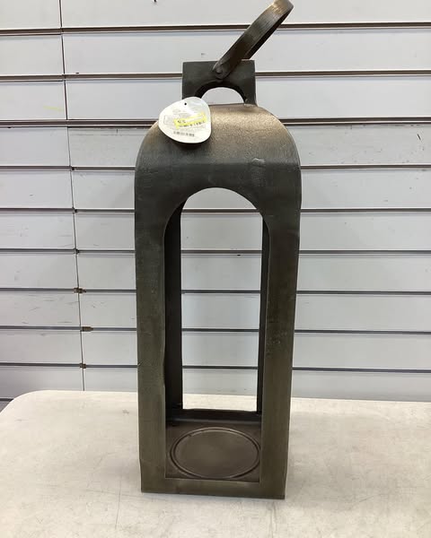 Pillar Cast Aluminum Lantern Candle Holders Gold - Threshold