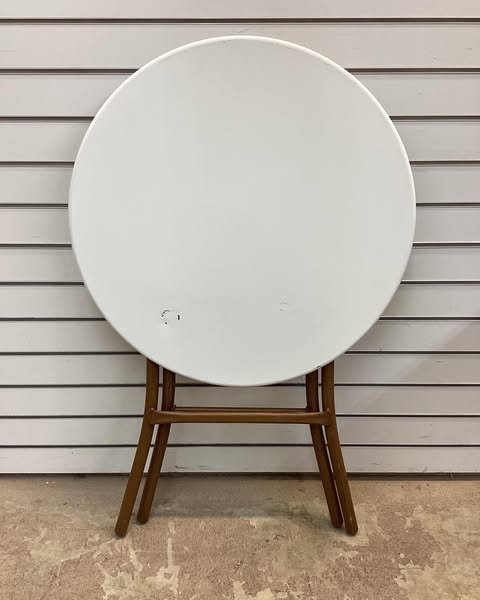 French Cafe Folding Round Patio Bistro Table White - Threshold