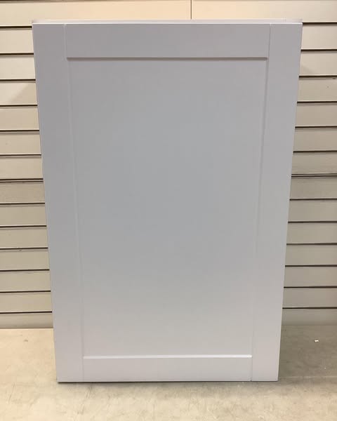 Hampton Bay Shaker 24 in. W x 12 in. D x 36 in. H Assembled Wall Cabinet in Satin White