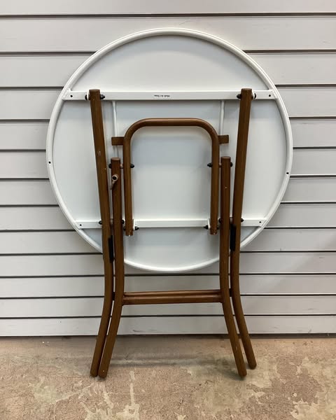 French Cafe Folding Round Patio Bistro Table White - Threshold