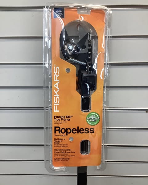 FISKARS 9234 Pole Pruner, 1-1/4 in Dia Cutting Capacity, Steel Blade, 62 in L Extension